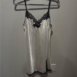 Victoria’s Secret Black and White Lace Slip Dress